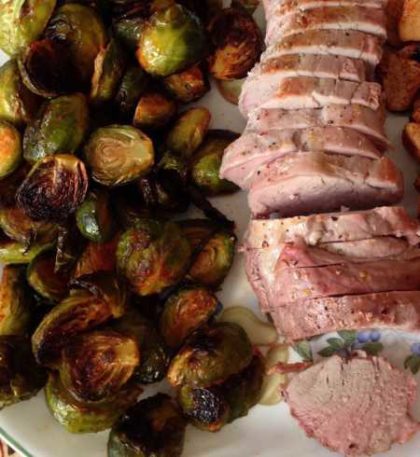 Pork Tenderloin with Bang Bang Brussel Sprouts
