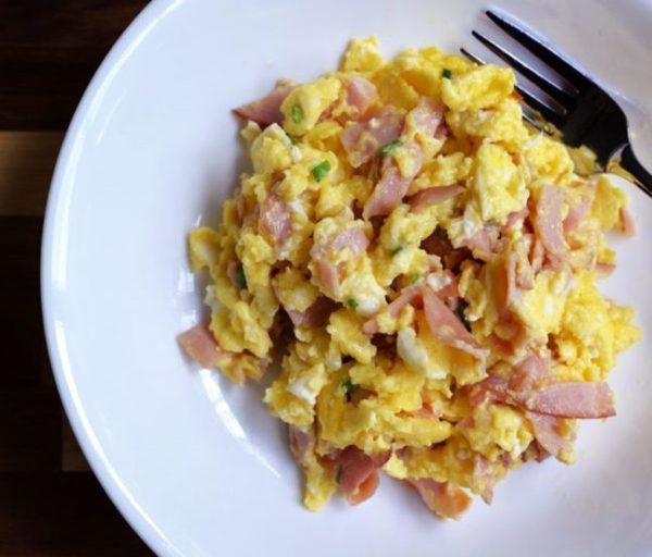 Scrambled Eggs and Ham with Sautéed Onions and Bell Peppers – What&amp;#39;s ...